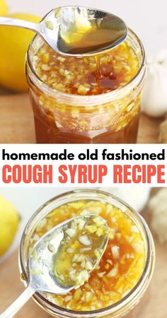 Cough Syrup Recipe, Homemade Cough Syrup, Herbal Remedies Recipes, Honey Ginger, Cold Medicine, Home Remedy For Cough