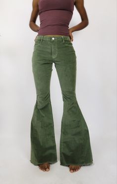 Funky fly denim Bellbottoms with ivory threading. Made of Cotton and spandex. Green Mid-rise Cotton Flare Jeans, Mid-rise Green Cotton Flare Jeans, High Rise Corduroy Jeans For Spring, High-rise Corduroy Jeans For Spring, Green High-waist Cotton Flare Jeans, Fall Cotton Full Length Flare Jeans, Spring High-rise Cotton Flares, Spring Green Mid-rise Flare Jeans, Casual Corduroy Flare Jeans