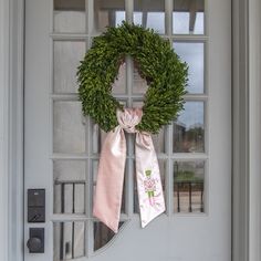 Infuse your home décor with a touch of luxury with our Blush Velvet Wreath Sash. This exquisite sash, crafted from blush velvet, drapes elegantly around a wreath, adding an extra layer of beauty to any mirror or front door. The soft, muted pink hue complements a range of seasonal styles, while the plush texture enhances the timeless style of your décor. You can also add any monogram or seasonal embroidery we offer. (Put specific details for our design team in the note section). Please allow 3-5 Seasonal Embroidery, Velvet Wreath, Wreath Sash, Wreath Bows, Valentines Wreath, Valentine's Day Wreath, Mardi Gras Wreath, Velvet Drapes, Muted Pink