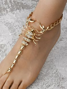 Scorpion Jewelry, Jóias Body Chains, Beaded Foot Jewelry, Ankle Jewelry, Jewelry Fashion Trends, Foot Jewelry, Body Chain Jewelry