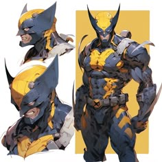 the concept art for batman's new costume