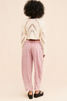 Rent High Road Barrel Pants from Nuuly. Pick 6 items for $98/month. Free shipping + returns. Barrel Pants, Free People Aesthetic, People Aesthetic, High Road, Feminine Details, The Present, Hand Stitching, Casual Pants, Barrel