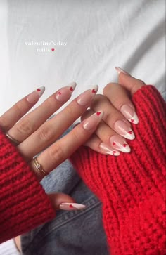 Valentine Nail Art, Nail Designs Valentines, Heart Nails, Valentines Nails, Valentine's Day Nails, Cute Acrylic Nails, Nude Nails, Nails Inspo