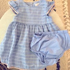 12 Months, Never Worn! Light Blue Cotton Dress For Dress-up, Blue Cotton Dress-up Dresses, Blue Cotton Dress For Dress-up, Light Blue Summer Playtime Dress, Blue Cotton Playwear Dress, Light Blue Summer Dress For Playtime, Playful Light Blue Dress For Playtime, Blue Cotton Dress For Playwear, Playful Blue Dress For Playdate