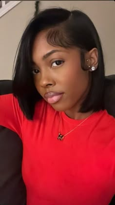 Slick Press, Natural Hair Bob Cut, Lace Front Wigs Bob, Black Straight Hair, Natural Hair Bob, Bob Human Hair Wigs, Straight Short Bob, Pressed Natural Hair, Wigs Bob