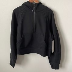 Nwt Lululemon Scuba Oversized 1/2 Zip Hoodie Black Size Xl/Xxl New To Poshmark? Use Code Sashimi12345 When You Sign Up For $10 Off! Oversized Lululemon Hoodie, Black Scuba Lululemon, Black Lulu Scuba, Lululemon Scuba Full Zip Hoodie, Lululemon Sporty Hooded Sweatshirt, Aesthetic Lululemon, Scuba Oversized 1/2 Zip Hoodie Lululemon, Scuba Sweatshirt