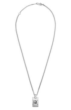 Designed in a collaboration with artist Trouble Andrew, this lengthy necklace is anchored with a silver pendant etched with a signature GucciGhost motif. Lobster clasp closure Silver Made in Italy Gucci Ghost, A Signature, Silver Pendant, Lobster Clasp, Silver Necklace, Ghost, Nordstrom, In Italy, Pendant Necklace