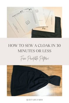 how to sew a cloak in 30 minutes or less