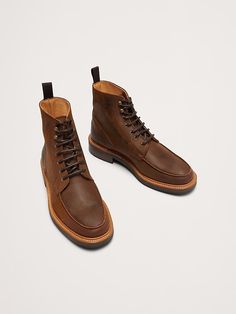 Lace-Up Italian Waxed Suede Boot | Banana Republic Brown Lace Boots, Best Boots For Men, Dress Up Shoes, Best Boots, Boots Dress, Party Sale, Family Event, Boots For Men, Leather Boot