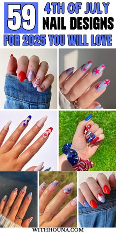 The 4th of July Day is just around the corner and I can bet you're looking for the best and the cutest 4th of July nails of 2025 to recreate to celebrate this festive and amazing day through your nails. These 4th of July nails aren't only cute but you'll feel the spirit of the 4th of July through your nails. You'll find everything from 4th of July nails, 4th of July nail designs 2025,subtle 4th of July nails, cute 4th of July nails, trendy 4th of July nails, the best 4th of July nails, and more. French Nails, Fourth Of July, Independence Day, You Nailed It, 4th Of July, Acrylic Nails