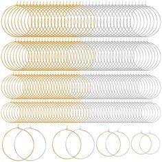 the different sizes and shapes of hoop earrings