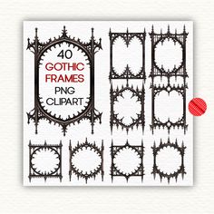 an image of gothic frames and clipart