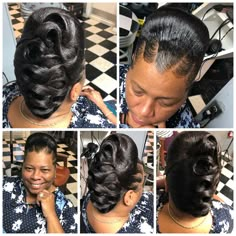 French Roll Hairstyles, Colorful Ponytail, Cheap Gift Baskets, Black Women Updo Hairstyles, French Rolls, Hairstyles Theme, French Roll