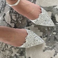 Light Blue Crochet Lace Pointy Toe Flats Women Wedding | Etsy White Almond Toe Flats For Party, Elegant Fitted Flats For Wedding, Elegant Fitted Wedding Flats, Elegant Almond Toe Wedding Flats, Elegant White Pointed Toe Flats With Low Heel, Elegant Closed Toe Flats For Ceremony, Elegant Spring Wedding Flats, Spring Wedding Shoes With Pointed Toe, Spring Wedding Pointed Toe Flats