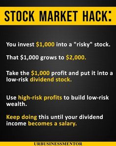 a black and yellow poster with the words stock market hack