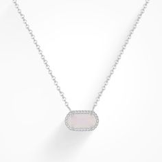 - Pendant necklace - Crystal stone necklace - 14 karat gold or silver plated - Made to last - Length: 16" + 2" extender Aura Necklace, Evry Jewels, Preppy Gifts, Pink Aura, Jewel Necklace, Prom Dress Inspiration, Green Opal, Shine On, Pink Opal