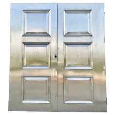 an image of two metal doors that are closed