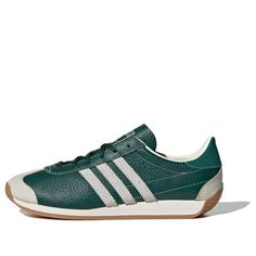 (WMNS) adidas Country OG 'Collegiate Green Off White' IE3939 Adidas Sporty Sneakers, Green Adidas Sporty Sneakers, Green Sporty Sneakers With Three Stripes Branding, Sporty Green Sneakers With Three Stripes Branding, Sporty Adidas Sneakers With Athletic Fit, Green Sports Sneakers With Three Stripes Branding, Sporty Adidas Sneakers For Sports, Green Adidas Sneakers For Sports, Green Sneakers With Three Stripes Branding For Sports