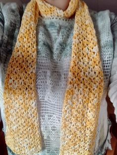 Crochet scarf, handmade product. Small point. Yellow Winter Scarves, Yellow One-size Shawl Scarf, Yellow Winter Scarf, One Size, Crochet Scarves, Crochet Scarf, Scarf Wrap, Scarf Accessory, Etsy Accessories, Bathing Beauties