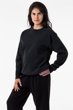 Made from a luxurious 14oz fleece, this crewneck is incredibly soft and warm, yet still breathable and moisture-wicking. The loose fit allows for a full range of motion, making it perfect for everything from running errands to lounging around the house. The ribbed cuffs and hem keep the cold out. This Sweatshirt is Garment Dyed. Our garment-dyed crewneck sweatshirts are dyed after they're sewn, which gives them a more durable and even color, including in the stitching and ribbing. This also mean Solid Color Relaxed Fit Sweats For Layering, Solid Relaxed Fit Sweats For Layering, Boxy Crew Neck Sweatshirt For Everyday, Boxy Fit Crew Neck Sweatshirt For Everyday, Everyday Boxy Fit Crew Neck Sweatshirt, Cozy Fit French Terry Crew Sweater, French Terry Crew Neck Top, Solid Color French Terry Crew Sweatshirt, Solid French Terry Crew Sweatshirt