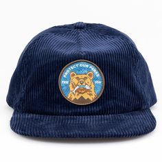 Take your look to the next level with our Protect Our Parks Bear Corduroy Cap. Crafted from premium 8 wale corduroy with an adjustable plastic clipback, this vintage inspired hat is made for durability and comfort, with recycled materials and an athletic soft sweatband. Add some vintage style to your wardrobe now! 8 wale corduroy Fabric: 100% Cotton Shape/ Profile: Lower Profile Closure: Clipback for maximum comfort Bill Shape: Flat Bill Bill made from recycled materials Coolmax athletic sweatba Outdoor Corduroy Baseball Cap With Curved Brim, Outdoor Corduroy Snapback Baseball Cap, Corduroy Snapback Baseball Cap For Outdoor, Casual Corduroy Hats For Outdoor, Retro Corduroy Snapback Baseball Cap, Adjustable Corduroy Baseball Cap, Vintage Adjustable Corduroy Trucker Hat, Adjustable Corduroy Hats For Outdoor, Retro Corduroy Hat For Streetwear