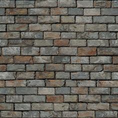 an old brick wall is shown in this image