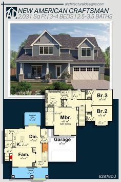 the new american craftsman house plan