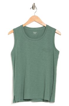 It's no secret, Madewell's best-selling muscle tank is the kind of forever favorite you'll want in every color (it even has a pocket this time around). This light and airy tank is live-in-it soft and perfectly draped. Crewneck 100% cotton Machine wash, tumble dry Imported Muscle Tanks, Muscle Tank, Basic Tank Top, Nordstrom Rack, Madewell, Nordstrom, Crew Neck, Tank Tops, Women's Top