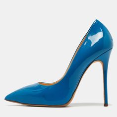 Exhibit An Elegant Style With This Pair Of Pumps. These Elegant Shoes Are Crafted From Quality Materials. They Are Set On Durable Soles And Sleek Heels. Light Blue 4-inch Heels, Blue Pointed Toe Court Shoes For Spring, Royal Blue Pointed Toe Heels For Spring, Elegant Blue High Heels, Light Blue Pointed Toe Heels For Evening, Royal Blue Pointed Toe Heels For Evening, Royal Blue Elegant Heels For Spring, Blue Patent Leather Party Heels, Blue Patent Leather Heels For Party