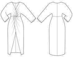 the front and back views of a robe