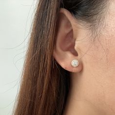 These diamond clip-on studs boast a classic design with classic shapes and cuts to impart timeless elegance. Crafted with zirconia, they make for a magnificent addition. 18k gold-plated with CZ stones SIZE & WEIGHT 7mm long approx. 0.5g per earring approx. No piercings required Sold as a pair Features our signature resin clip for a snug but comfortable fit on your lobe Elegant Round Gold Plated Clip-on Earrings, Formal Clip-on Round Earrings With Diamond Accents, Round Clip-on Diamond Earrings Fine Jewelry, Yellow Gold Round Diamond Clip-on Earrings, Round Cubic Zirconia Clip-on Earrings Fine Jewelry, Cz Stone, Round Diamonds, Clip On Earrings, Timeless Elegance