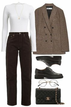 Mantel Outfit, Black And White Outfit, Outfit 2020, Academia Outfits, Winter Outfits For Work