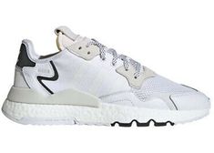 Check out the adidas Nite Jogger Crystal White available on StockX Adidas Nite Jogger, Nite Jogger, Joggers Shoes, Marathon Running Shoes, Hot Sneakers, Shoes Sneakers Adidas, Sneakers Grey, Vans Sneakers, Running Shoes Sneakers