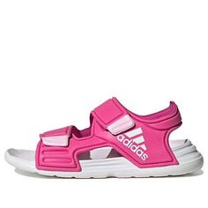 (PS) adidas Altaswim 'Lucid Fuchsia White' FZ6489 Breathable Sporty Sandals For Sports, Breathable Sport Sandals, Pink Sporty Synthetic Sport Sandals, Pink Synthetic Sport Sandals, Sporty Pink Synthetic Sport Sandals, Sporty Waterproof Sport Sandals, Breathable Sport Sandals For Water Sports, Waterproof Sport Sandals For Water Sports, Adidas Sport Sandals For Spring Sports