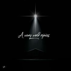 a light shining on top of a black background with the words, a very word begins