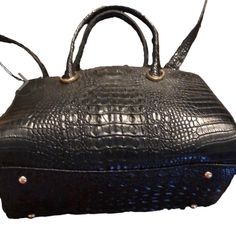 Large Faux Leather ( Alligator Embossed ) Doctors Bag Optional Crossbody Strap Never Used Perfect Inside And Out 13” Long Across The Bottom 10” High 6”Depth Bottom 7” Strap Drop Handles Doctors Bag, Doctor Bag, Handbag Black, Black Handbags, Large Bags, Crossbody Strap, Emboss, Large Black, Alligator