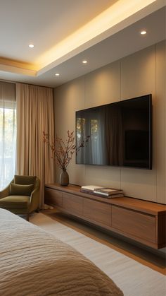 bedroom tv wall ideas