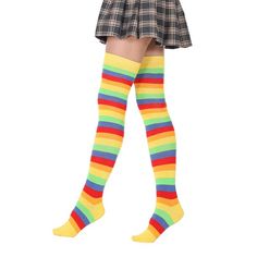 Thigh High Socks Women Sock Size 9-11 (Adult Medium) Women and Teens! (Shoe Size 5-10) Vivid colors. Very soft fabric. Amazing thigh high socks. Proud to be Panda! 60% Cotton, 32% Polyester, 8% Spandex Attention getting design - Guaranteed to start a conversation. Up your Sock Game with these fun socks! High quality fabric that will not rip or tear - Very Comfortable Best if washed in cold water. With your purchase, the Sock Panda donates socks to someone in need. Thank you! Trendy Stretch Multicolor Stockings, Stretch Thigh High Hosiery For School, Stretch Knee-high Hosiery For School, Stretch Thigh-high Hosiery For School, Playful Fitted Thigh High Socks, Playful Fitted Thigh High Stockings, Stretch Thigh High School Hosiery, Thigh High Hosiery For School, Casual Multicolor Thigh High Socks