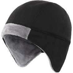 New Product Polyester Soft Fleece Lined Skull Cap For Extra Warmth And Comfort Elastic Band Behind The Cap,Best Fit For Size:56-59 Cm/22.0-23.2 Inch Ear Covers Keeps Your Ears Warm And Covered In Cold Weather Hand Wash For Best Results Windproof Winter Baseball Cap, Winter Windproof Baseball Cap, Black Fleece Lined Cap, Black Fleece-lined Cap, Black Brimmed Hat With Fleece Lining, Black Beanie With Fleece Lining For Cold Weather, Black Hat With Fleece Lining And Ear Flaps, Black Hats With Fleece Lining And Ear Flaps, Adjustable Black Baseball Cap For Winter