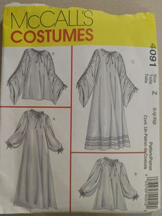 a sewing pattern for a women's blouse with bell sleeves