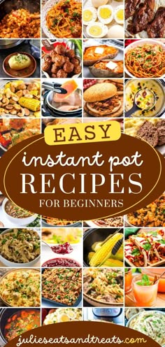 These Easy Instant Pot Recipes for Beginners are quick, easy, and family-approved! These recipes are perfect for the newbie because they are simple but delicious. Pin this to your easy dinner ideas or weekend dinner ideas! Instant Pot Recipes 30 Minutes, Pressure Cooker Recipes For Beginners, Instapot Meals For One, Recipes For The Instant Pot, Instant Pot Easy Recipes Healthy, Instapot For Beginners, Best Instant Pot Recipes For Beginners, Best Easy Instant Pot Recipes, 6qt Instant Pot Recipes