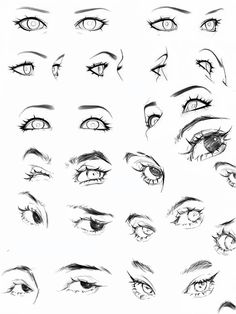 an image of various eyes and eyebrows