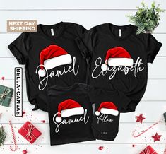 Matching Family Christmas Shirts, Family Christmas Shirt, Matching Xmas Tees, Custom Christmas Tee, Personalized Name Christmas Family Shirt Celebrate the season in style with our Matching Family Christmas Shirts! Perfect for holiday photos, these tees feature festive designs that bring the whole family together in cheerful, coordinated outfits. Hi! Welcome to the TeeScape! It's great to see you here! Our shirts are clean, high quality and soft. It is prepared quickly by our store! Enjoy your shopping! It is a pleasure for us to help you with your questions and you can reach us at any time. F I T ∙ S I Z I N G -->Women's sizes are narrower than the waist -->Sleeves are rolled up in some product pictures. They do not come rolled up on delivery. -->Please, don't forget to check our size card Xmas T Shirt Ideas, Christmas Family Matching Shirts, Matching Christmas Shirts Families, Christmas Shirt Ideas Family, Christmas T Shirt Ideas Family, Diy Christmas Shirts For Family, Christmas Tshirt Ideas Family, Christmas Cricut Shirts, Family Christmas Shirt Ideas