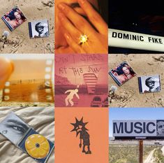 collage of various images with music related items