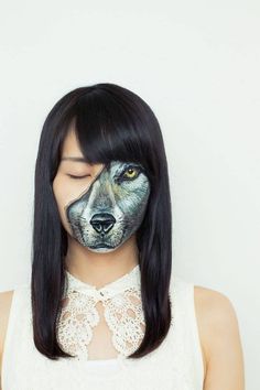 Awesome!!! Wolf Makeup, Animal Makeup, Wolf Face, Special Fx Makeup, Effects Makeup, Special Effects Makeup, Fx Makeup, Stage Makeup