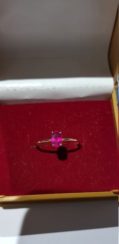 14k solid yellow gold 6x4 mm natural ruby precious gemstone ring. 1. The weight of the natural ruby precious gemstone used in the ring =0.56 cts. 2. The weight of the 14k solid yellow gold used in the ring=0.840 gms. The ruby is the birthstone for the people born in the month of July. This is absolutely gorgeous ring. I am pretty confident that my work will be appreciated. Thanks. Oval Ruby Ring Fine Jewelry, Oval Ruby Promise Ring, Oval Ruby Ring In Yellow Gold, Oval Lab-created Ruby Promise Ring, Oval Ruby Birthstone Ring In Yellow Gold, Oval 14k Gold Ruby Ring, Oval Yellow Gold Ruby Ring With Birthstone, Oval Ruby Ring With Prong Setting, Oval Ruby Ring In 14k Gold As Gift