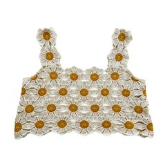 This beautiful Nude Daisy Crochet Tank Top is made with stunning daisy pattern that’s perfect for sunny days or balmy nights. Made in a crochet design, this attractive top boasts both comfort and style, making it your ideal companion for various occasions. Whether you wear it to a beach party or a casual day out, its versatility allow you to pair it with your favorite skirts, jeans, or shorts. Delicate, yet durable, this crochet crop top is made of breathable, high-quality yarn, ensuring long-lasting wear for a pop of floral fun to your wardrobe. Premium Quality Cropped Top Square Neckline Wide Straps Ultra Soft Fabrication Comfortable Fit Pullover Style 100% Cotton Machine Washable In Cold Water / Lay Flat To Dry XS/S fits 32A, 32B, 32C, 34A, 34BM/L fits 32D, 34C, 36B, 36C, 38B Daisy Crochet, Crochet Tank Top, Skirts Jeans, Crochet Tank, Crochet Crop, Daisy Pattern, Crochet Design, Crochet Crop Top, Square Necklines