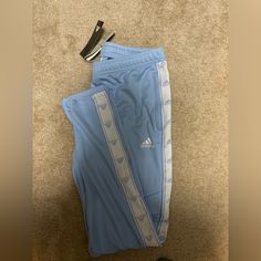 Brand New Adidas Pants Color Baby Blue Size M Offers Welcomed Adidas Sporty Blue Bottoms, Adidas Blue Cotton Bottoms, Blue Cotton Adidas Bottoms, Adidas Cotton Long Pants, Adidas Long Pants For Loungewear, Adidas Loungewear Long Pants, Blue Adidas Bottoms With Pockets, Blue Adidas Cotton Sweatpants, Adidas Loungewear Bottoms With Elastic Waistband