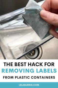 the best hack for removing labels from plastic containers