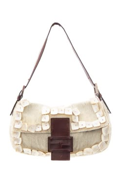 Fendi Cream Shell Beaded Baguette. This item is vintage and in good condition; some scratching on leather.Length: 10"Depth: 2"Height: 6" Brand = Fendi Color = Cream Condition = Vintage Item Number: 21780-383 Item ID: 179755 Category: Baguette Vintage Designer Purses, Fendi Baguette Vintage, Designer Bag Aesthetic, Vintage Fendi Baguette, Vintage Fendi Bag, Fendi Collection, Cream Bag, Vintage Designer Bags, Dream Bag